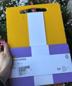 ✨BERGTUNGA
Chopping board, set of 2, bright yellow/lilac