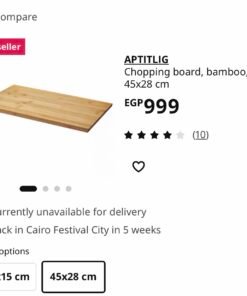 Alternative view of ✨APTITLIG
Chopping board, bamboo,
size 45x28 cm