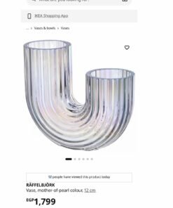 Alternative view of ✨RÄFFELBJÖRK✨
Vase, mother-of-pearl colour, 12 cm