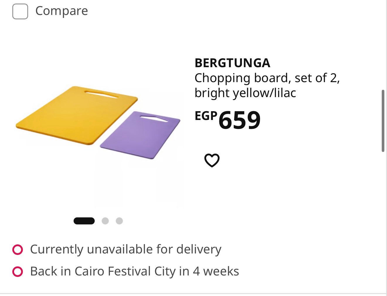 ✨BERGTUNGA
Chopping board, set of 2, bright yellow/lilac - Image 3