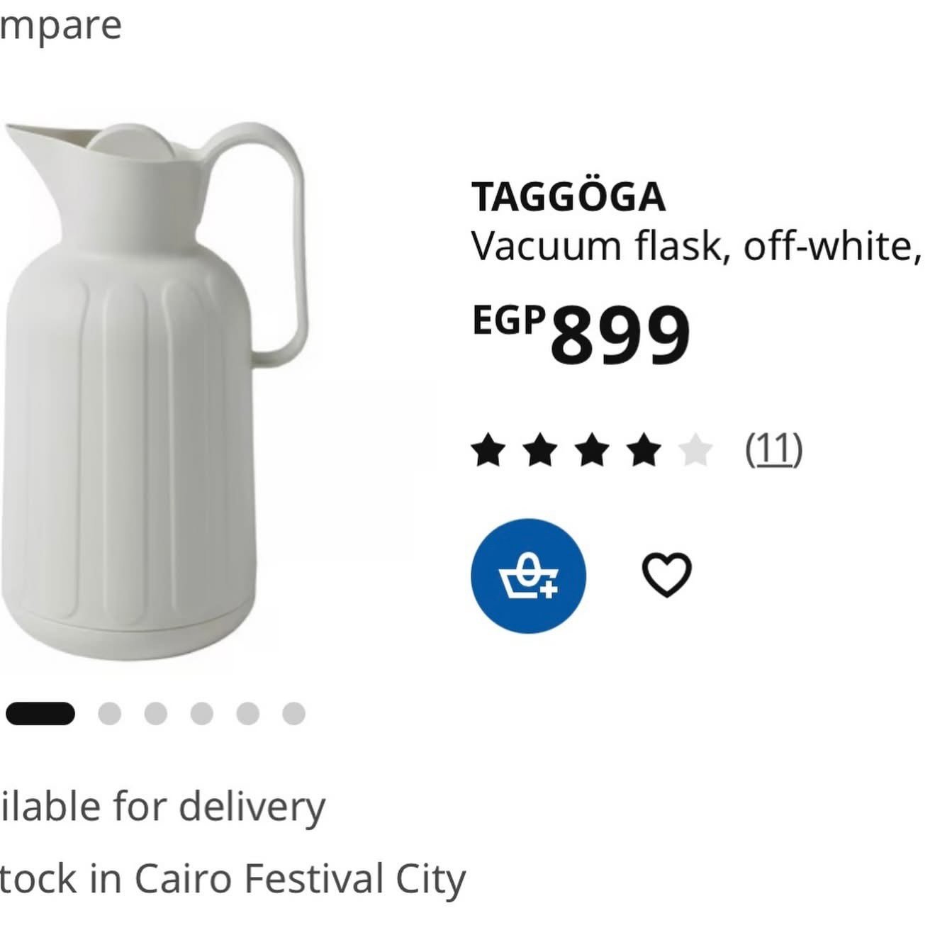 ✨TAGGÖGA
Vacuum flask,-Off_white, 1.6 l - Image 3