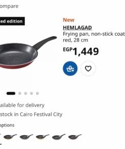 Alternative view of ✨HEMLAGAD
Frying pan, non-stick coating red, 24 cm