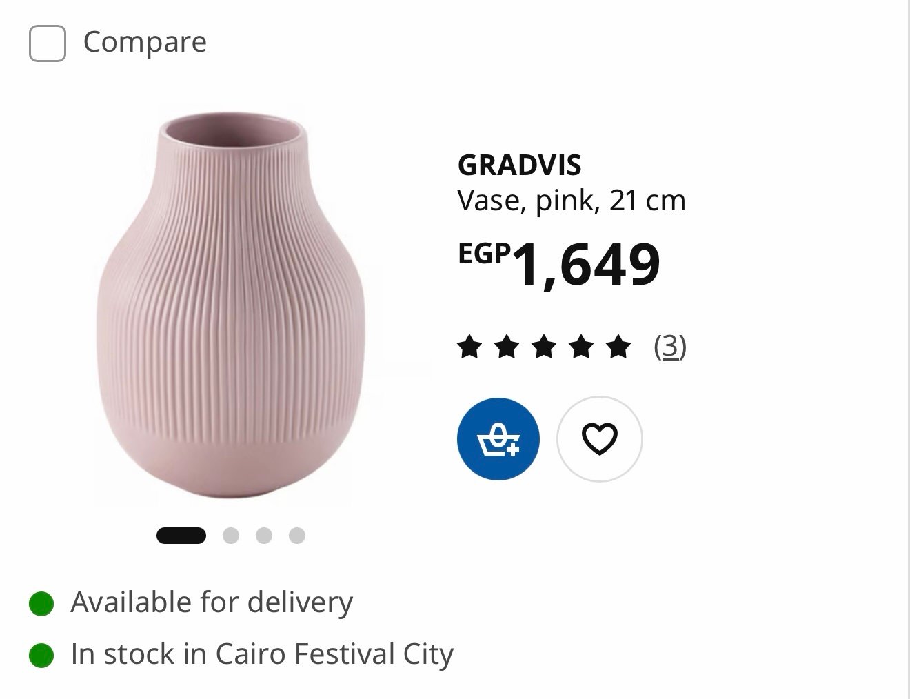 ✨GRADVIS
Vase, pink21 cm - Image 4