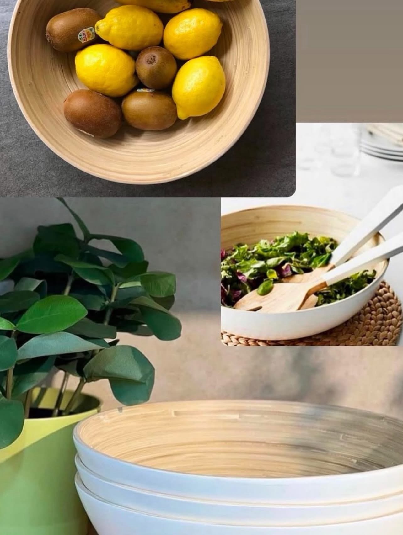 ✨RUNDLIG
Serving bowl, bamboo/white30 cm - Image 2