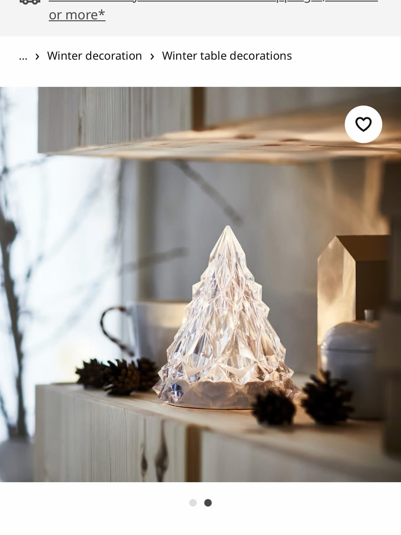 VINTERFINT
LED decoration lighting, battery-operated, 16 cm - Image 2