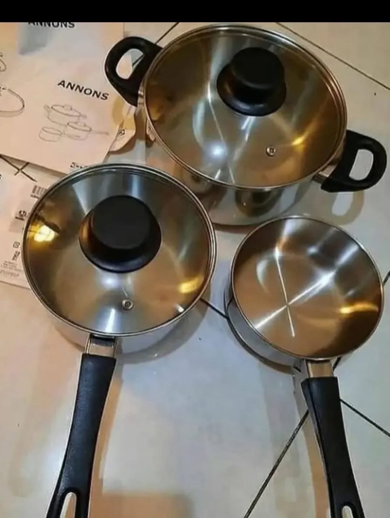✨ANNONS
5-piece cookware set, glass/stainless steel - Image 4