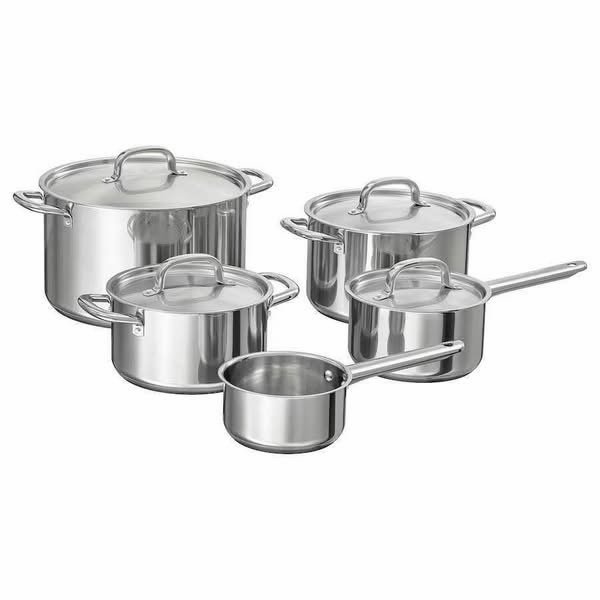 IKEA 365+✨✨
9-piece cookware set, stainless steel+ - Image 4
