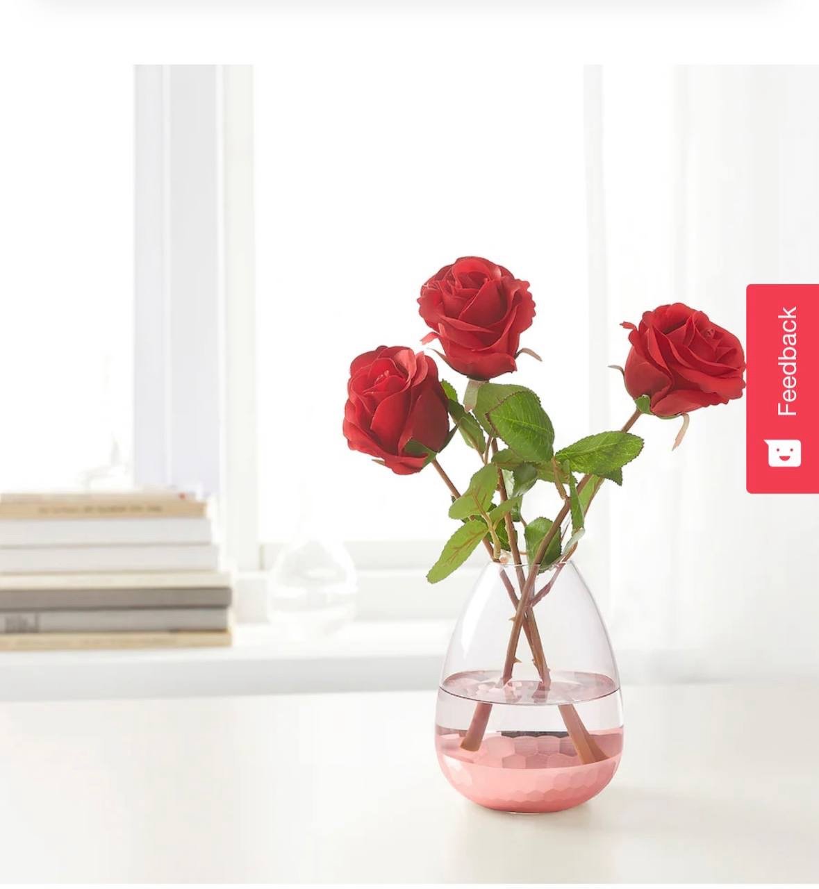 ✨HÅGKOMST
Vase, glass/rose-gold colour15 cm