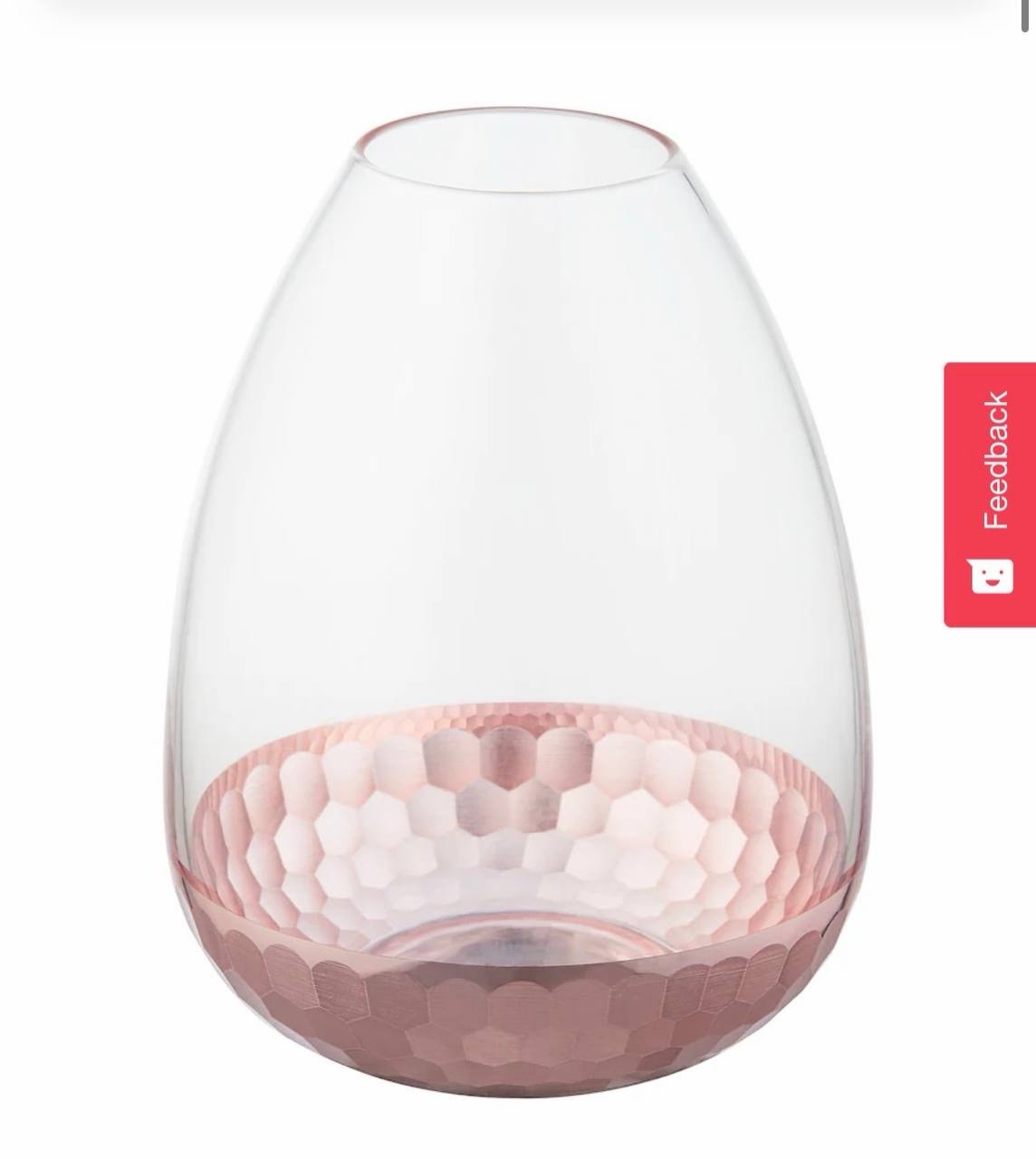 ✨HÅGKOMST
Vase, glass/rose-gold colour15 cm - Image 2