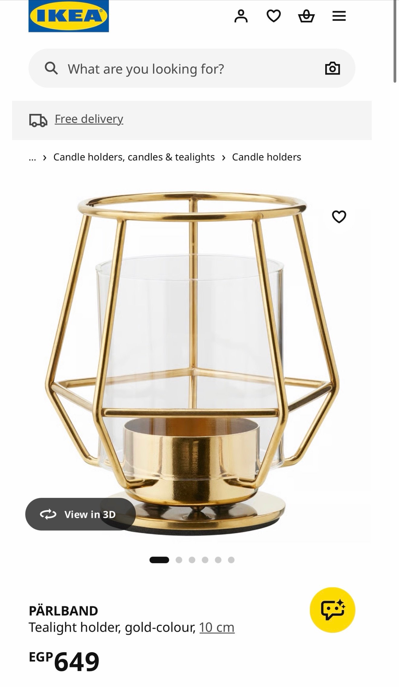 ✨PÄRLBAND
Tealight holder, 10 cm - Image 8