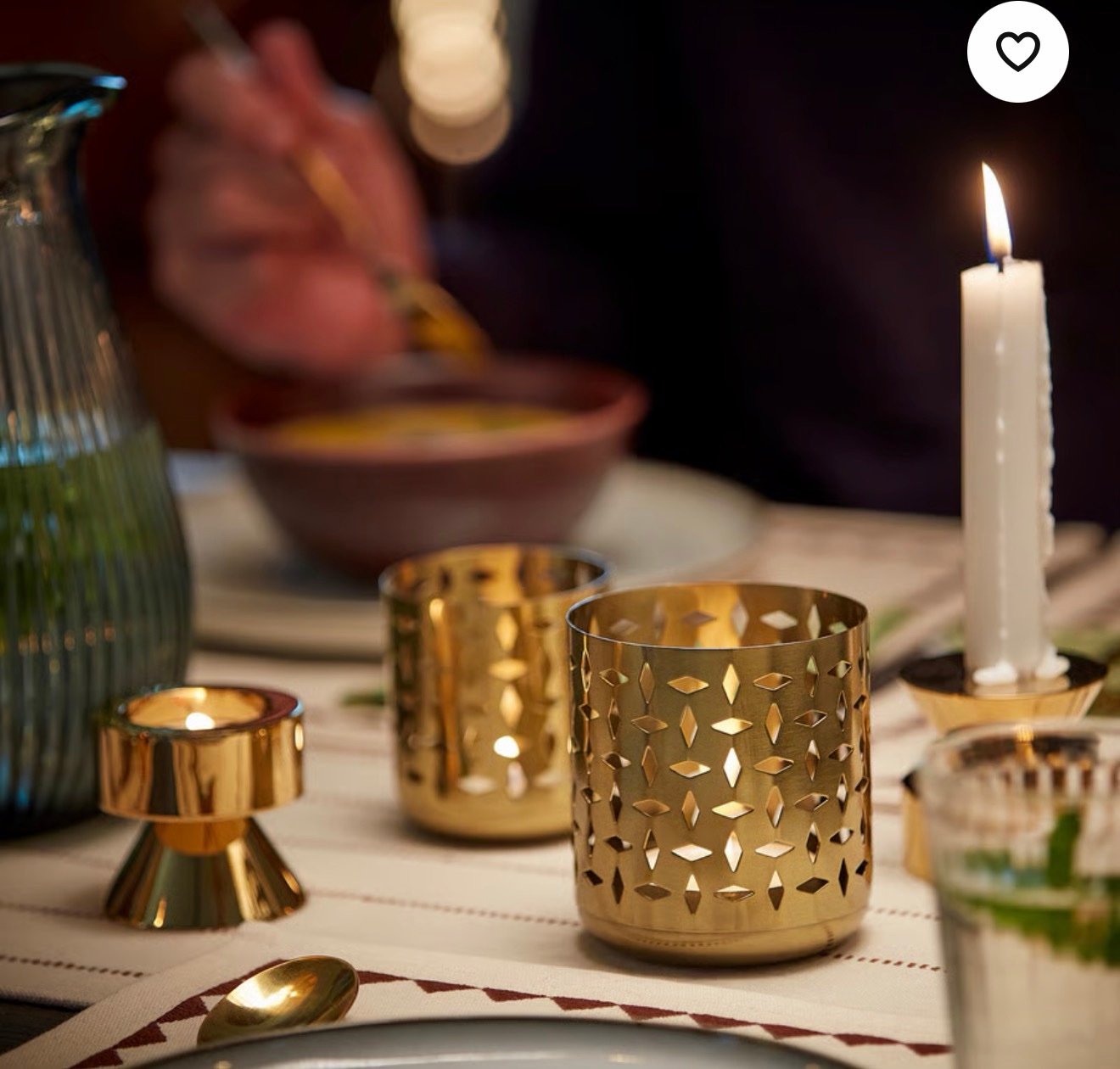 ✨GOKVÄLLÅ
Tealight holder, gold-colour, 10 cm - Image 3