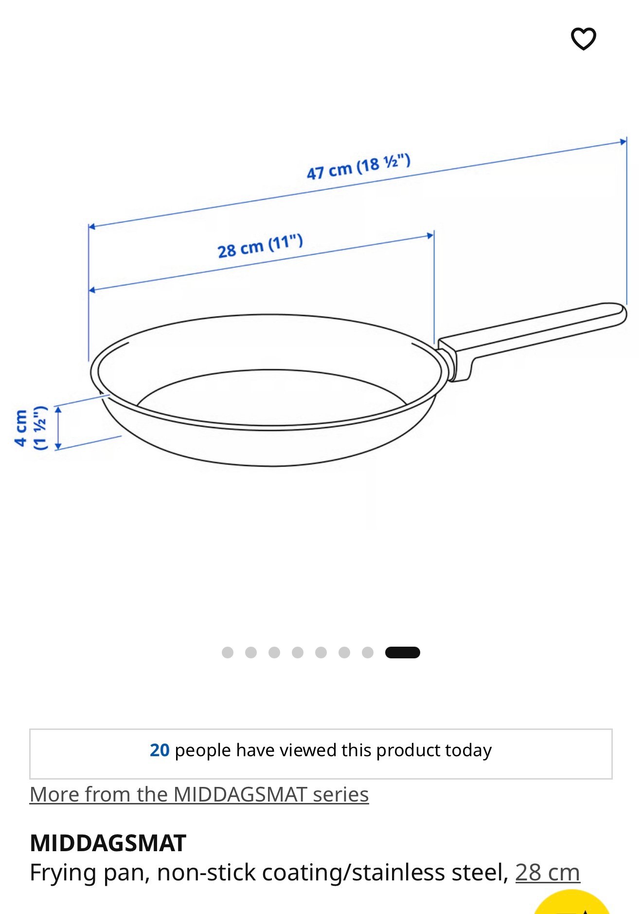 ✨MIDDAGSMAT
Frying pan, size 28 cm coating/stainless steel✨ - Image 7