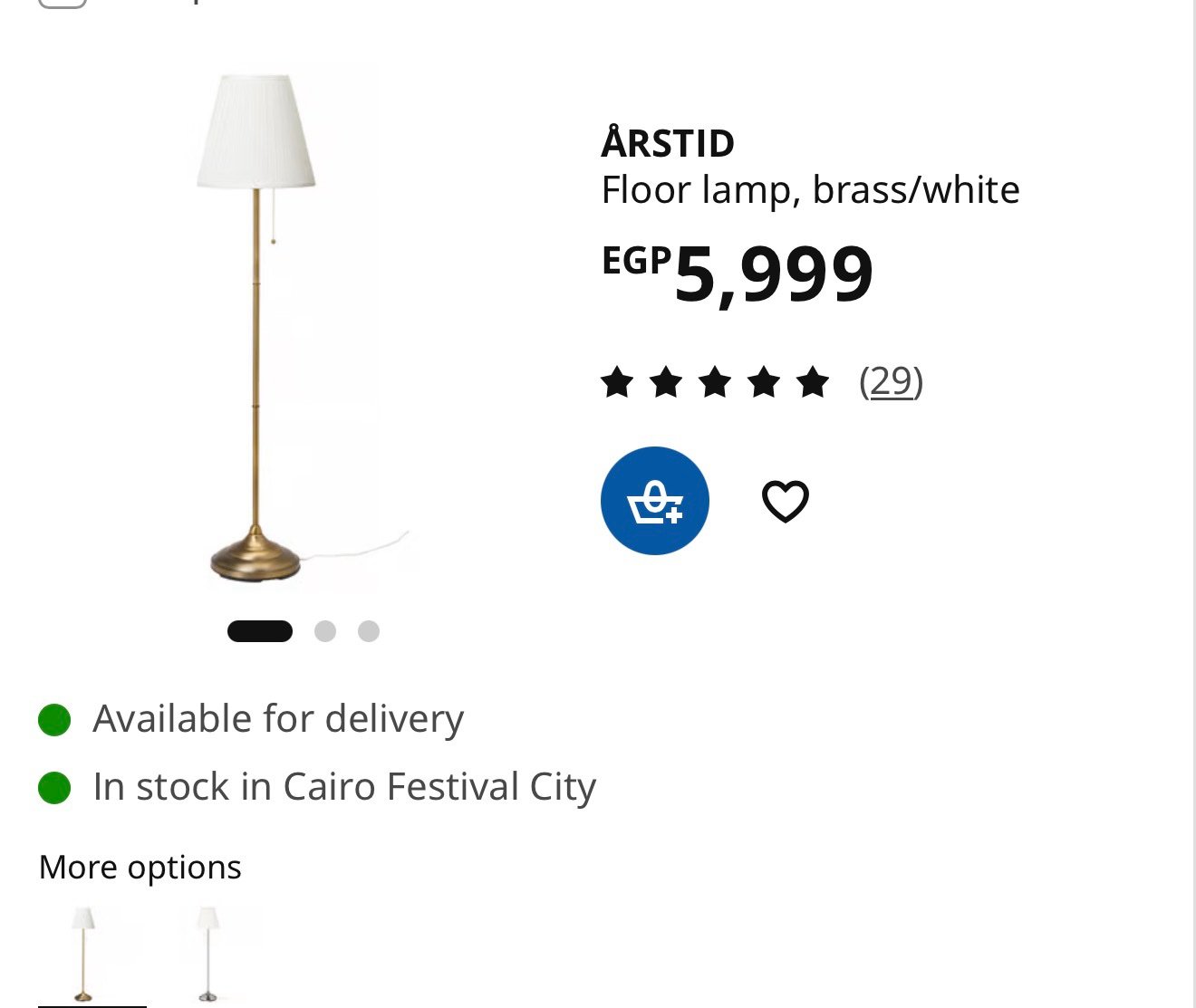 ✨ÅRSTID
Floor lamp,
Brass / white 💛color - Image 6