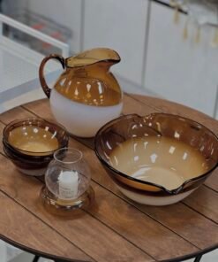 ✨OMMJÄNGE
Jug, glass/brown, 2.7 l