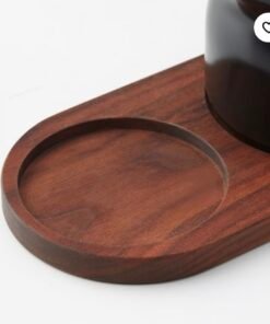 Alternative view of ✨HULDHET
Spice jar with tray, set of 3, ceramic/black