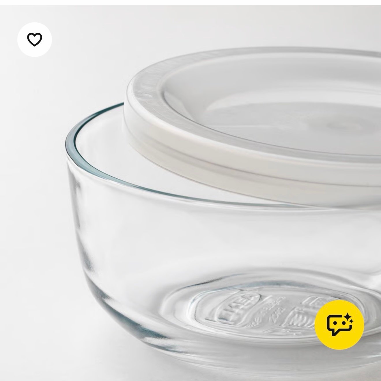 ✨BESTÄMMA
Food container with lid, set of 3, glass - Image 4