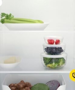 ✨BESTÄMMA
Food container with lid, set of 3, glass