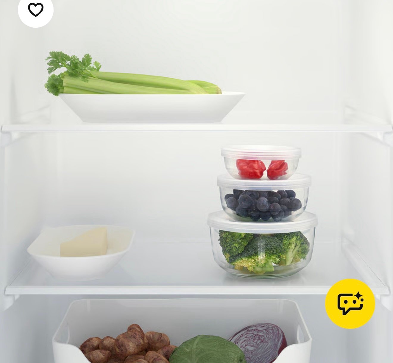 ✨BESTÄMMA
Food container with lid, set of 3, glass