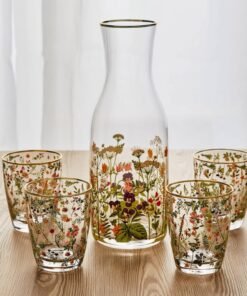 Set of jar and four cups