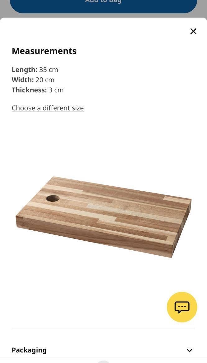 ✨SKOGSTA✨
Chopping board, acacia, 35x20 cm - Image 3