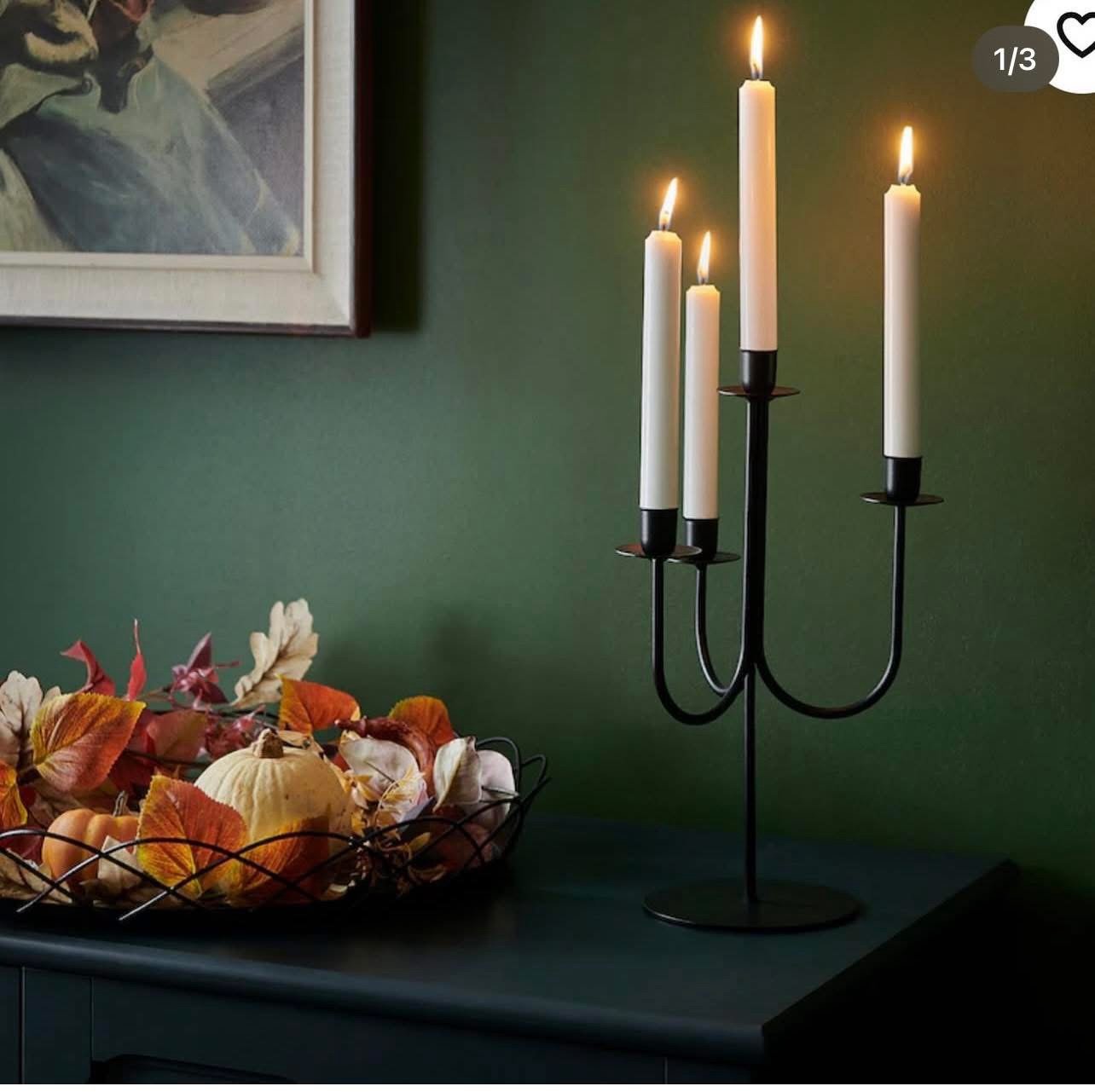 ✨HÖSTAGILLE
Candelabra, black, 37 cm - Image 3
