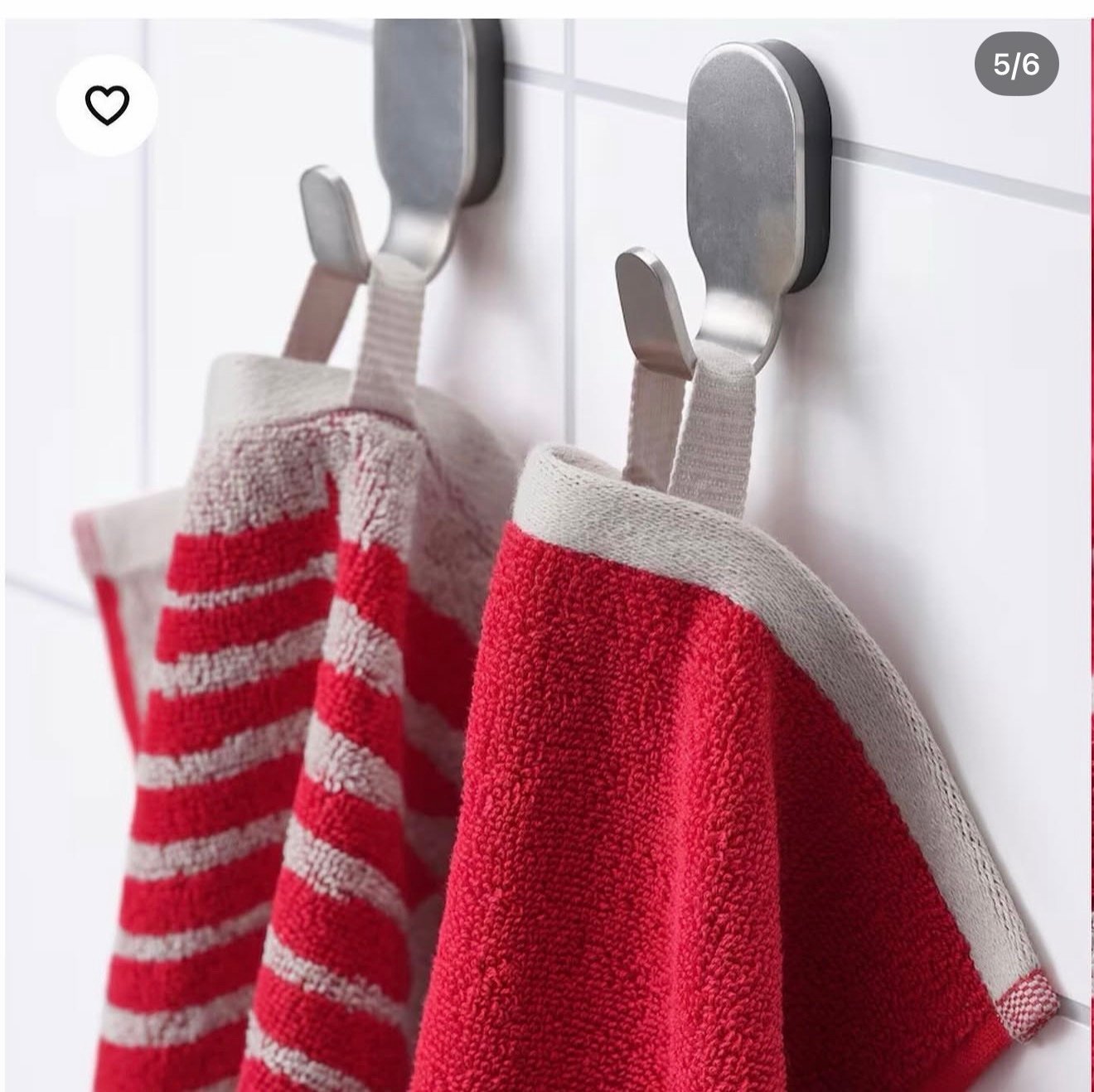 ✨MAJSMOTT
Guest towel
red/beige, 30x50 cm - Image 3