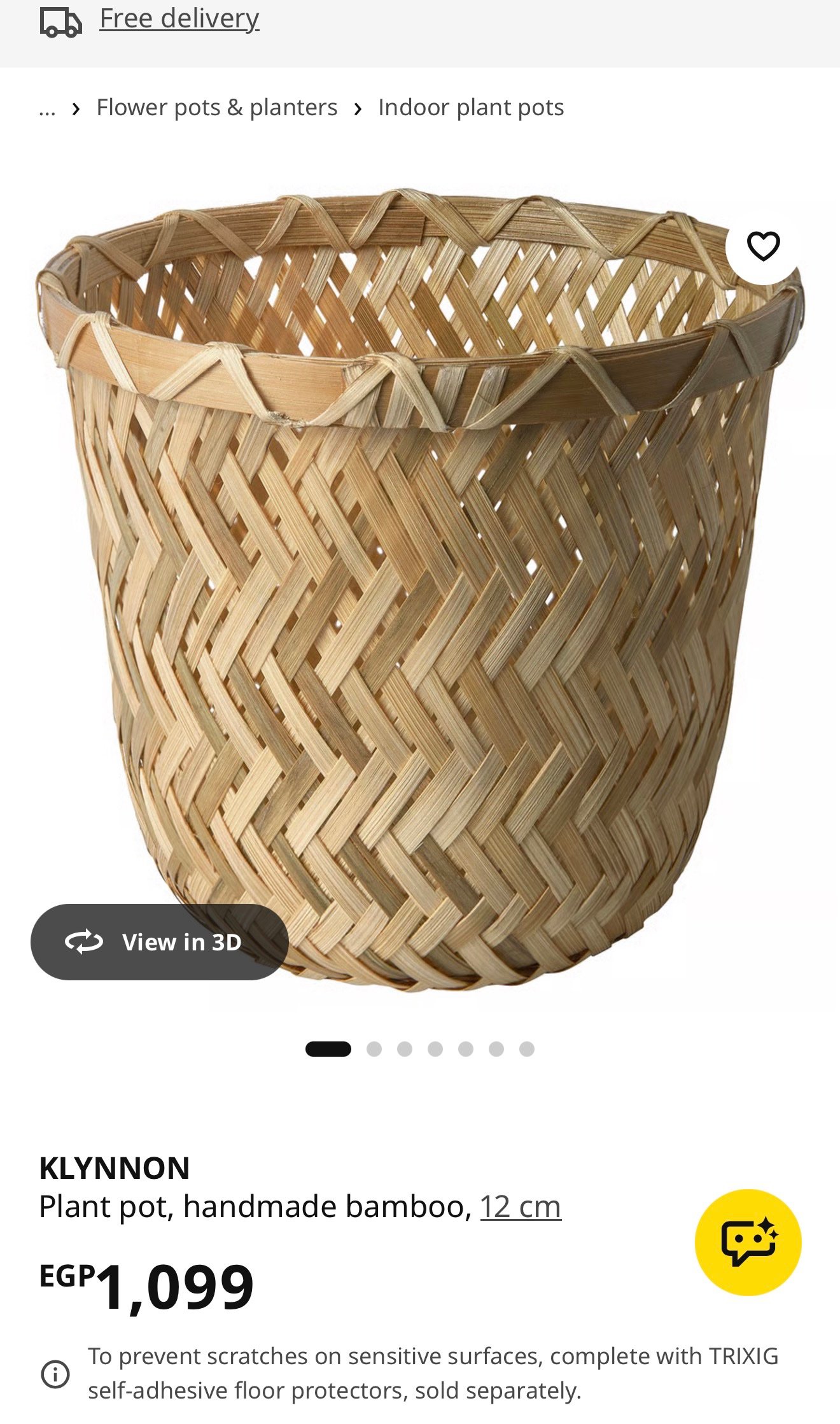 ✨KLYNNON
Plant pot, handmade bamboo, 12 cm - Image 3