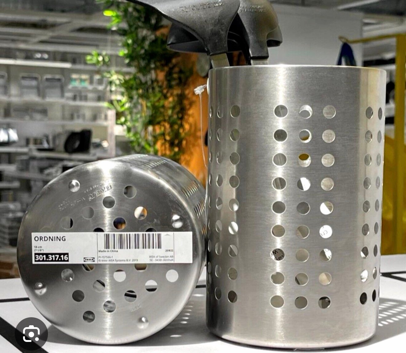 ✨ORDNING
Kitchen utensil rack, stainless steel, 18 cm - Image 2