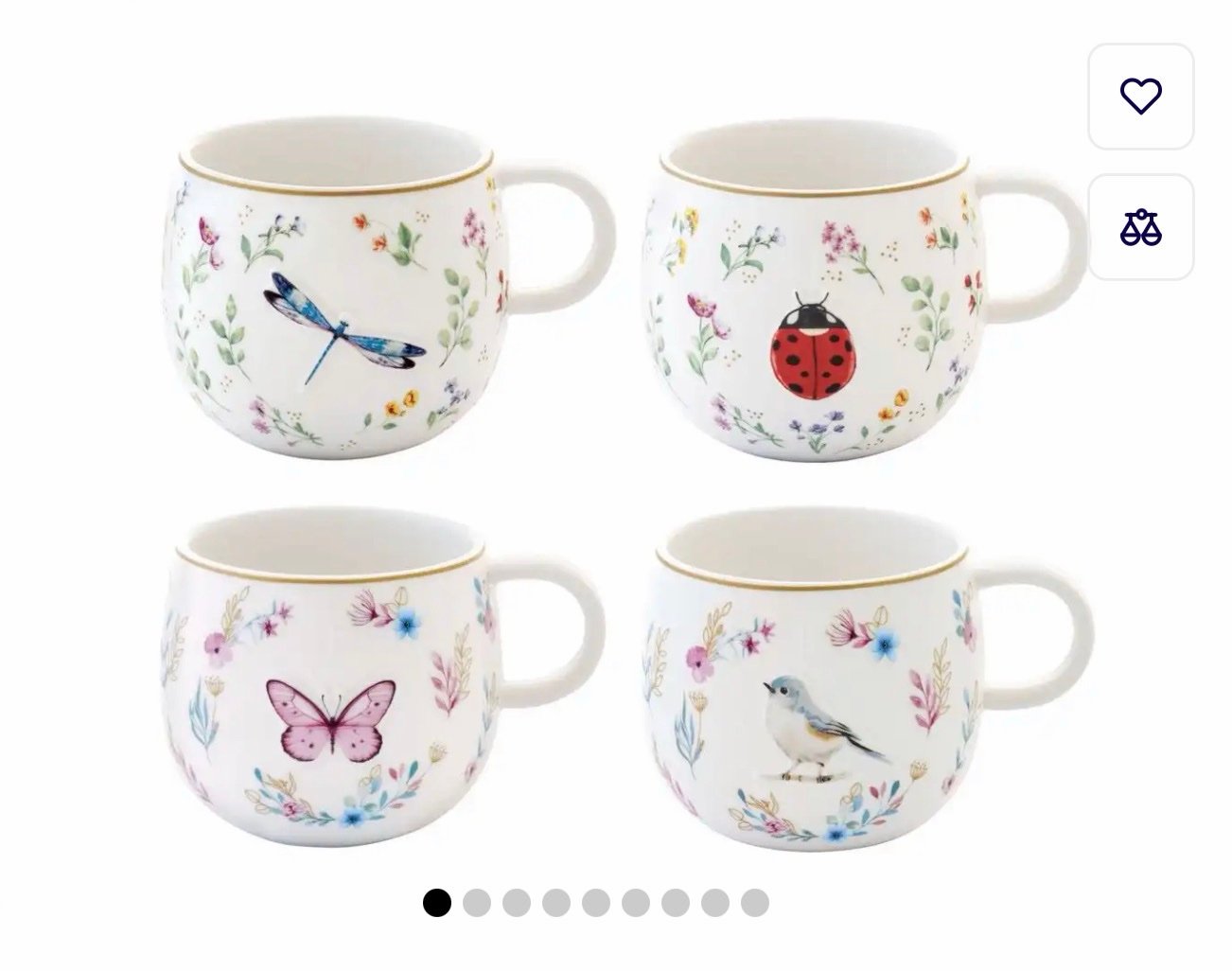 ✨Porcelain tea/coffee mug Fancy Garden 400ml, Easy Life 💕 - Image 2