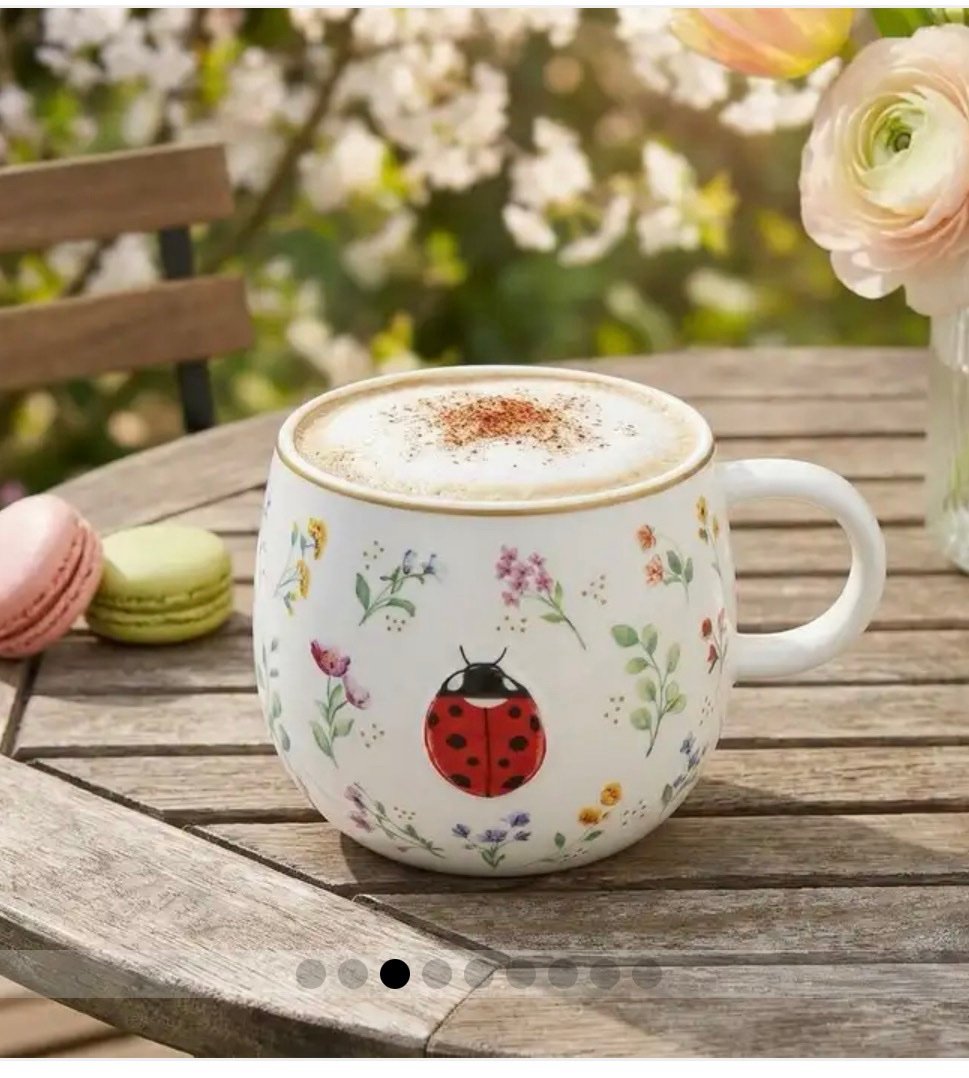 ✨Porcelain tea/coffee mug Fancy Garden 400ml, Easy Life 💕 - Image 4