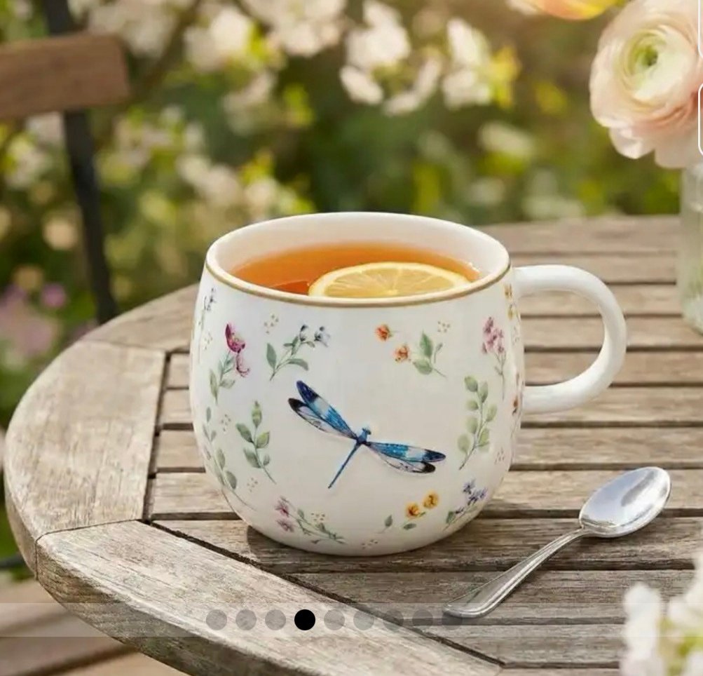 ✨Porcelain tea/coffee mug Fancy Garden 400ml, Easy Life 💕 - Image 6