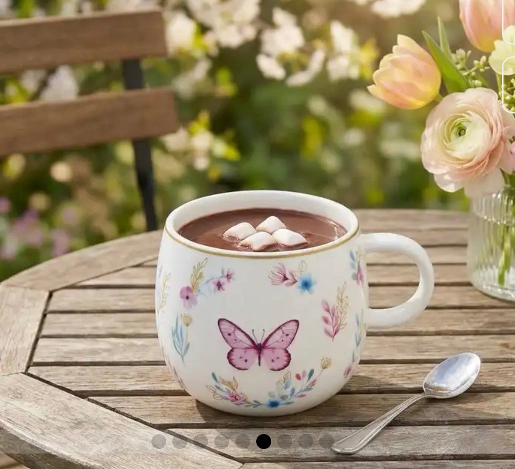 ✨Porcelain tea/coffee mug Fancy Garden 400ml, Easy Life 💕 - Image 5