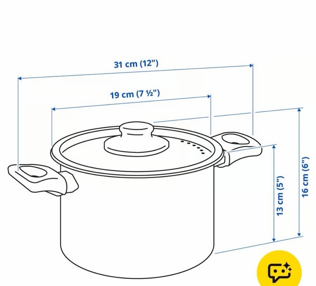✨HEMLAGAD
Pot with lid, non-stick coating black, 3 l - Image 7