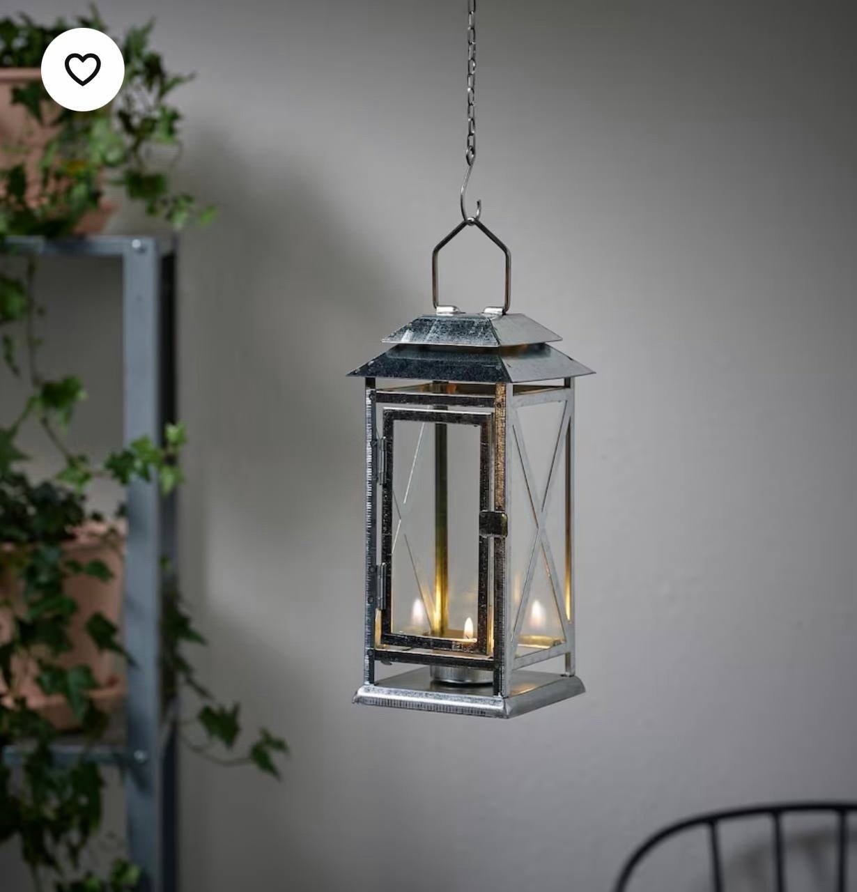 BEFÄSTA✨
Lantern for small candle, indoor/outdoor, galvanized,
22 cm