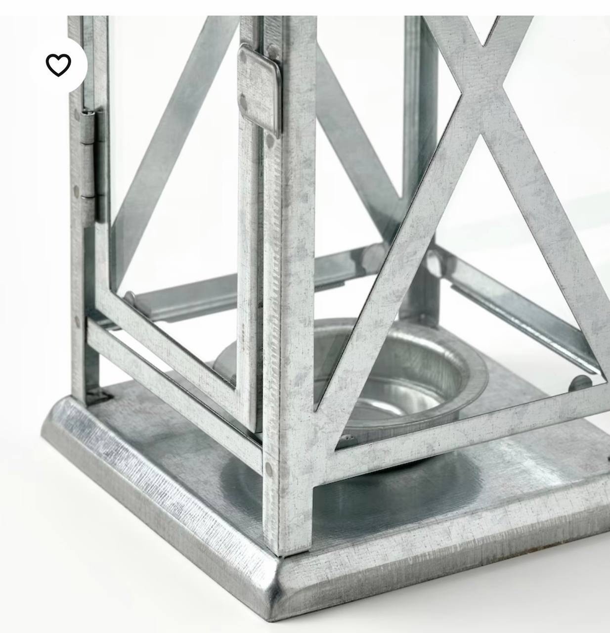 BEFÄSTA✨
Lantern for small candle, indoor/outdoor, galvanized,
22 cm - Image 3