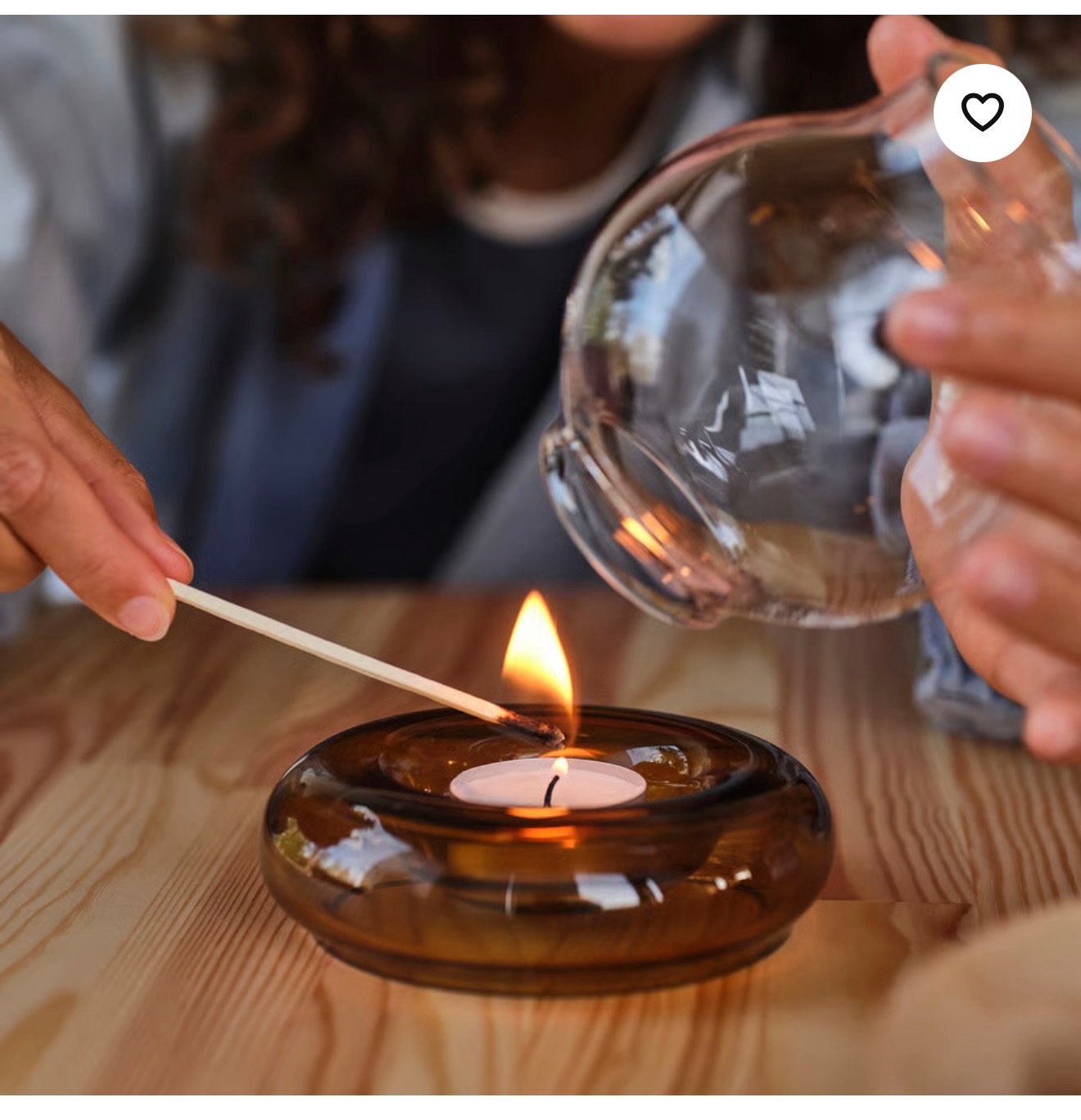 ✨OMMJÄNGE
Tealight holder, glass, 12 cm