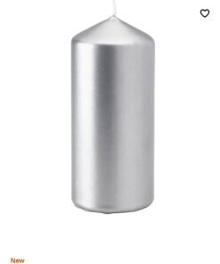 Alternative view of ✨FENOMEN
Unscented pillar candle, silver color, 45 hr