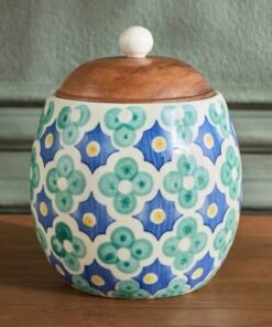 950 ml jar with a wooden lid 💕