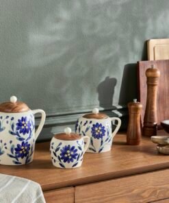 1.7 l_ jar with a wooden lid and handle.💕