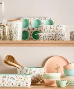 600ml- porcelain container with a wooden lid 💕