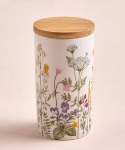 Alternative view of 900ml-porcelain container with a wooden lid💕