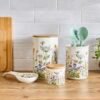 370ml porcelain container with a wooden lid💕