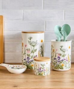370ml porcelain container with a wooden lid💕