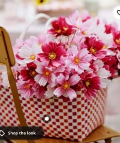 ✨SMYCKA
Artificial bouquet, in/outdoor/cosmos pink, 50 cm