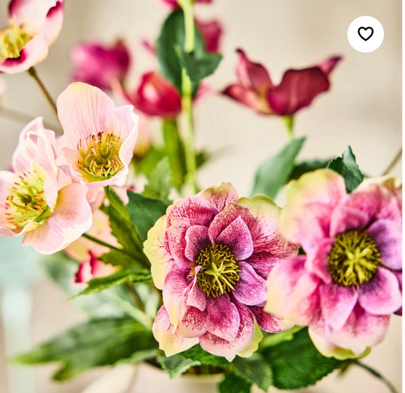 ✨SMYCKA
Artificial bouquet, in/outdoor/dark pink, 52 cm - Image 2