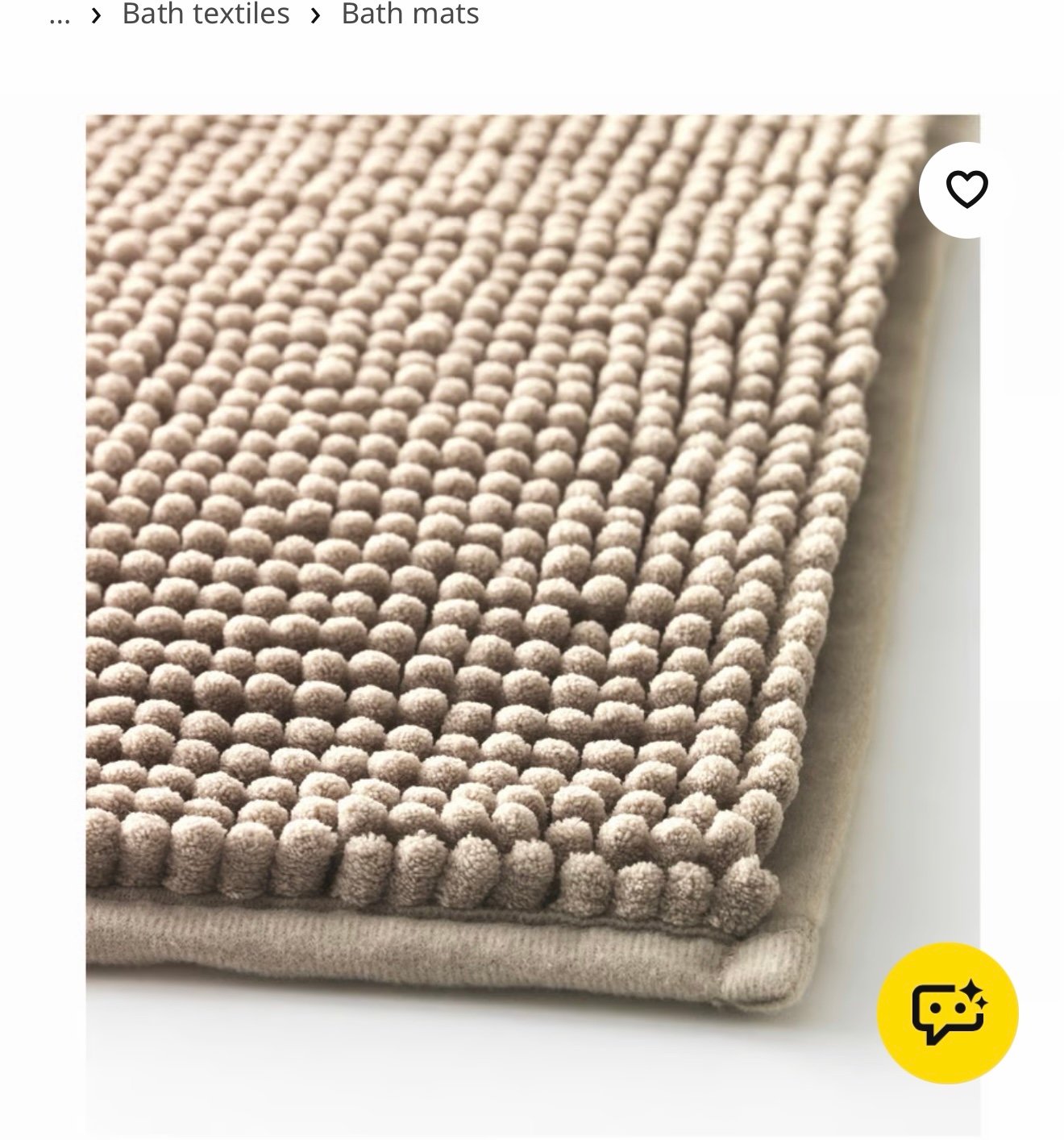 ✨TOFTBO
Pedestal mat, beige, 55x60 cm - Image 3