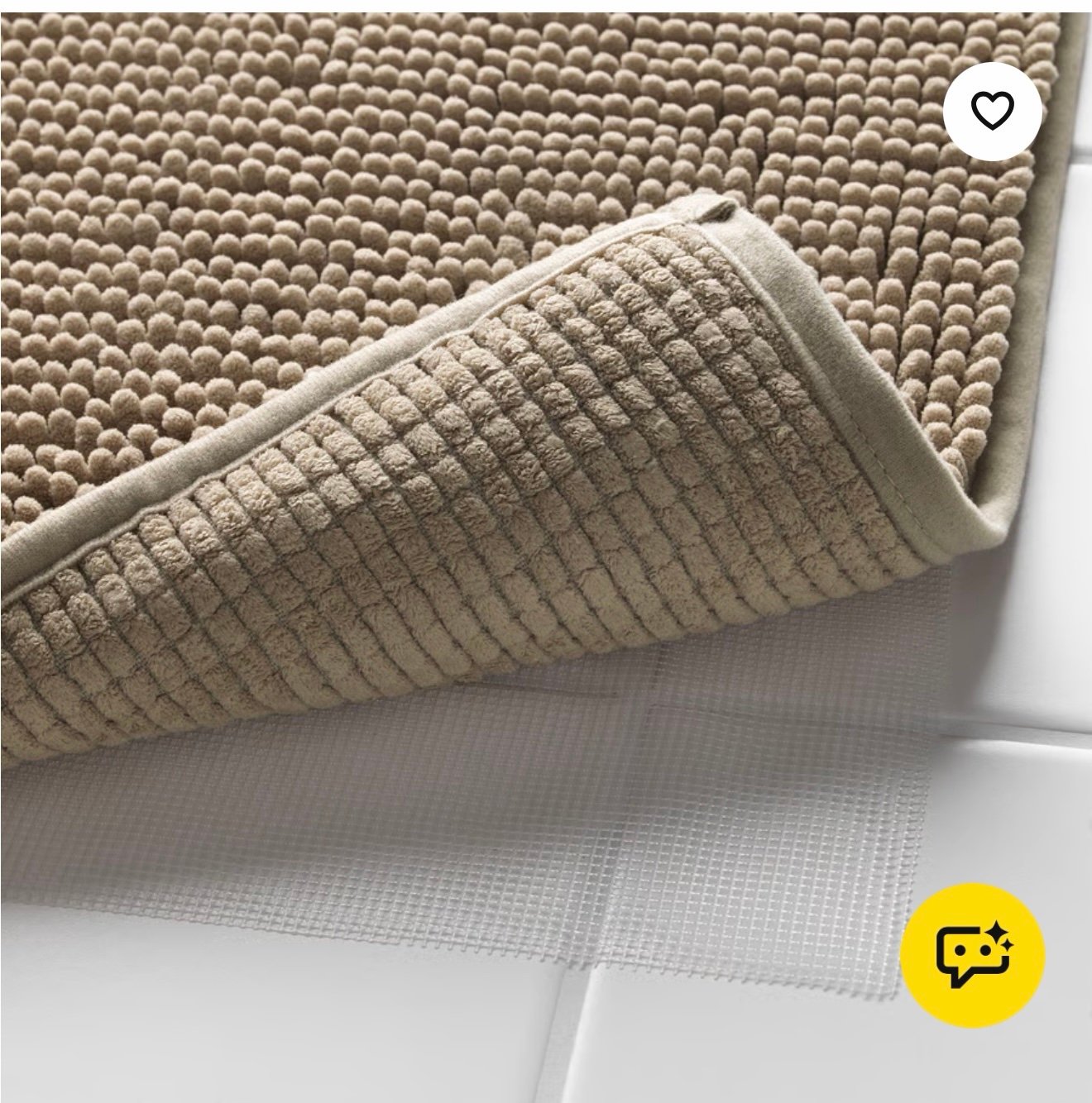 ✨TOFTBO
Pedestal mat, beige, 55x60 cm - Image 4