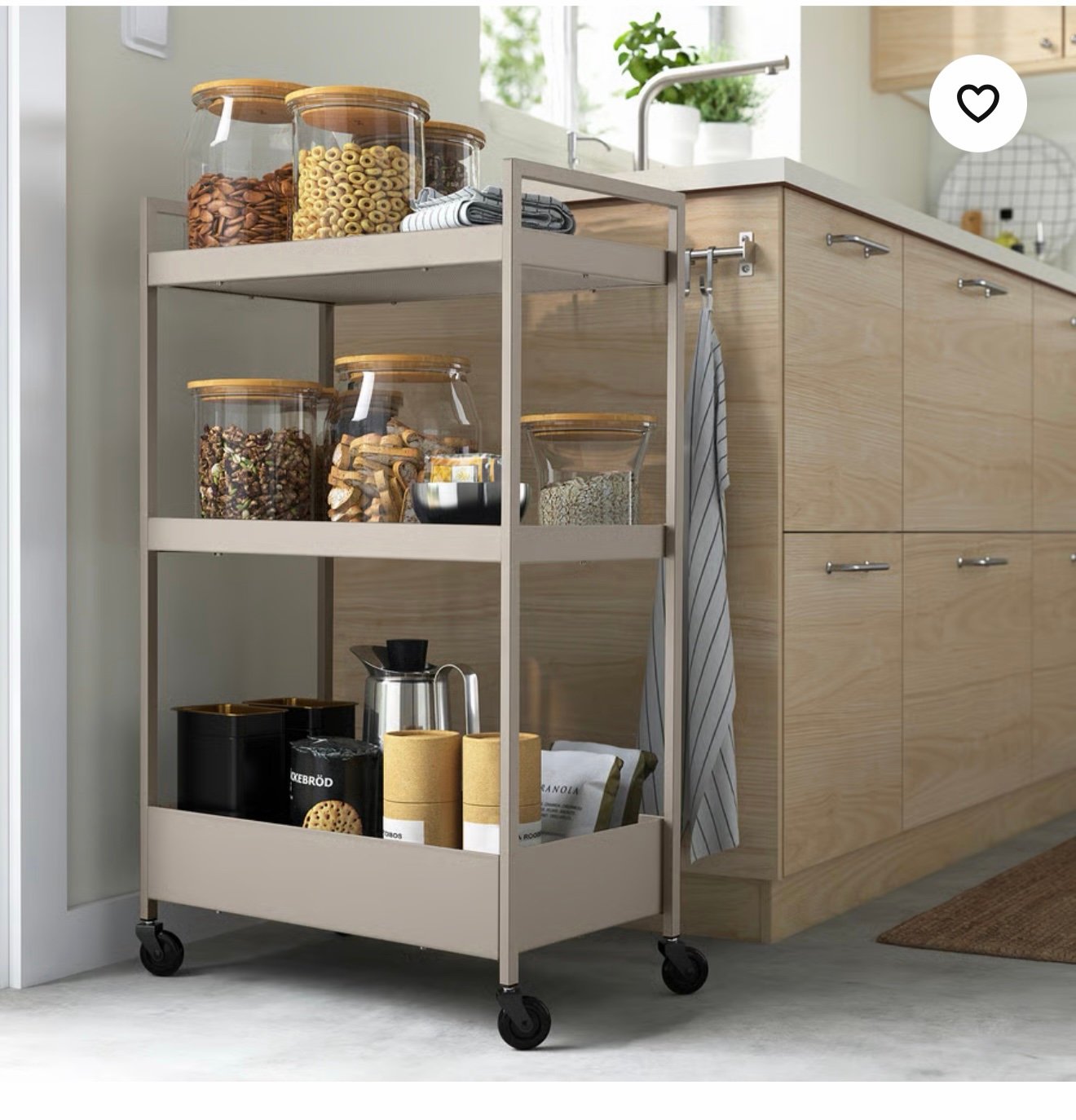 ✨NISSAFORS
Trolley, beige, 50.5x30x83 cm - Image 3