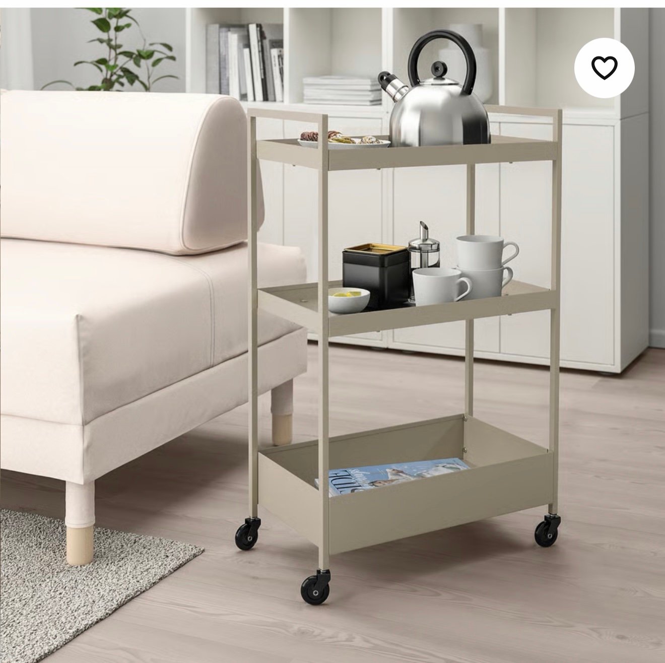 ✨NISSAFORS
Trolley, beige, 50.5x30x83 cm - Image 4