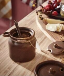✨KÖSSEBÄR
Jar with spoon, brown, 0.31